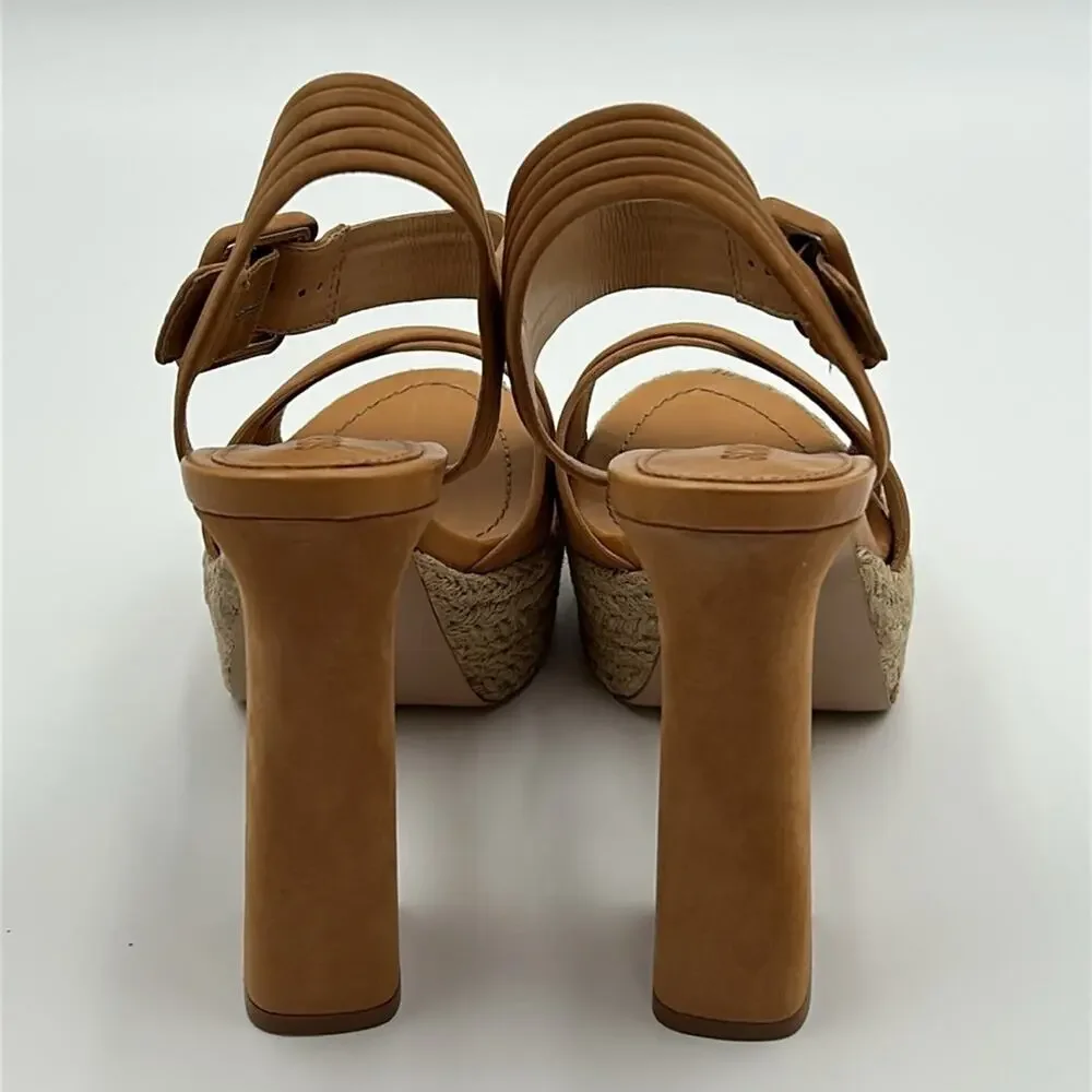 Schutz Women’s Platform Sandals Size 9.5 NWT – Tan Crisscross Espadrille